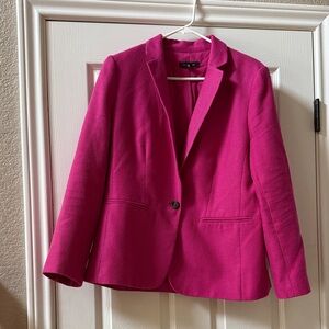 Ann Taylor Fuchsia Single Button Blazer, Size 10